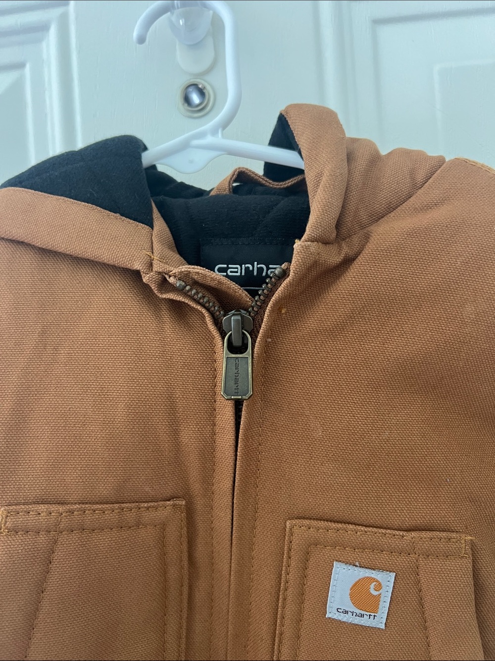 Carhartt Infant Rust Brown Hooded Jacket - Picture 6 of 6